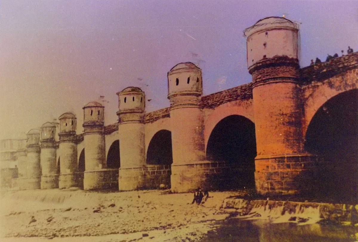Puente de Cal y Canto en 1879 — Puente Cal y Canto — 1879 | Chile de Ayer