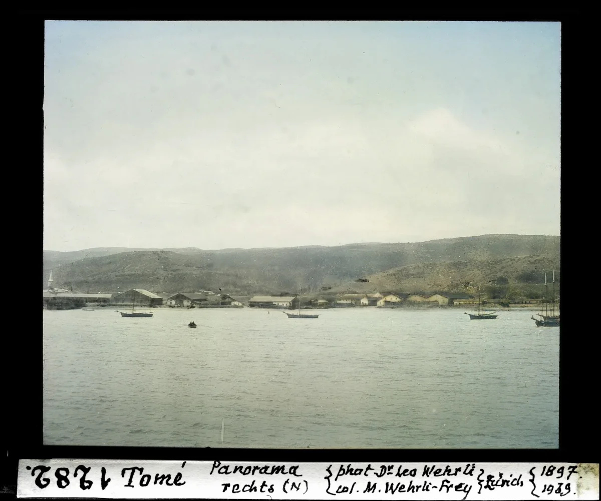 Tomé, Panorama rechts (Nord) — Concepción — 1897 | Chile de Ayer