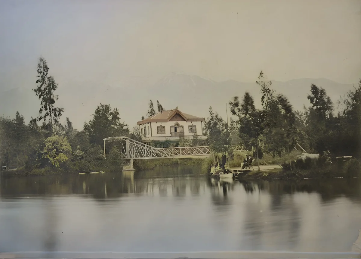 Laguna del Parque Cousiño en 1880 — Parque O'Higgins — 1880 | Chile de Ayer