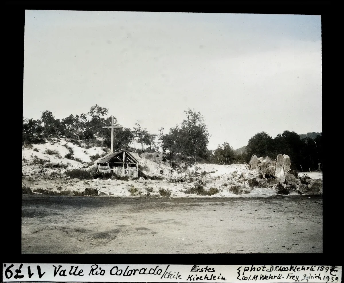 Valle Rio Colorado, erstes Kirchlein — 1897 | Chile de Ayer