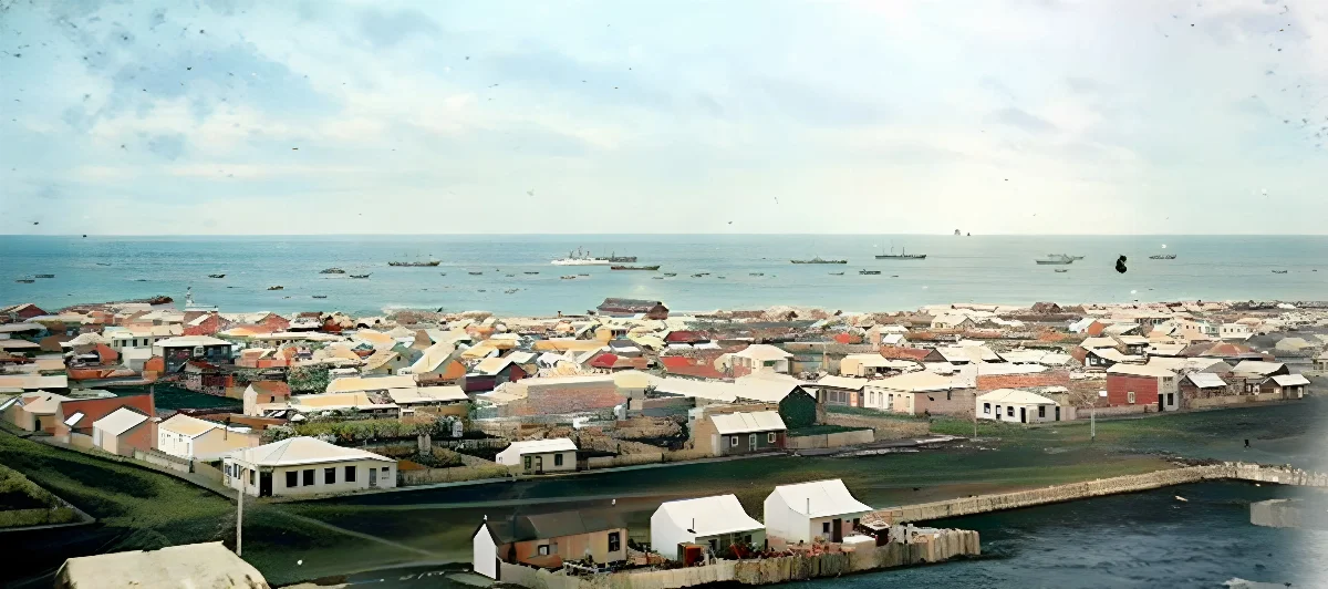 Panorámica de Punta Arenas en 1890 — 1890 | Chile de Ayer