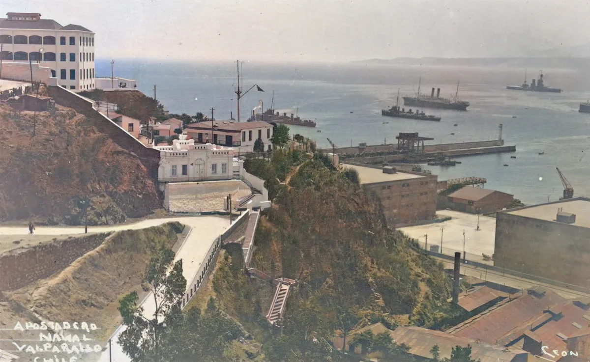 Aposadero Naval de Valparaíso en 1920 — 1920 | Chile de Ayer
