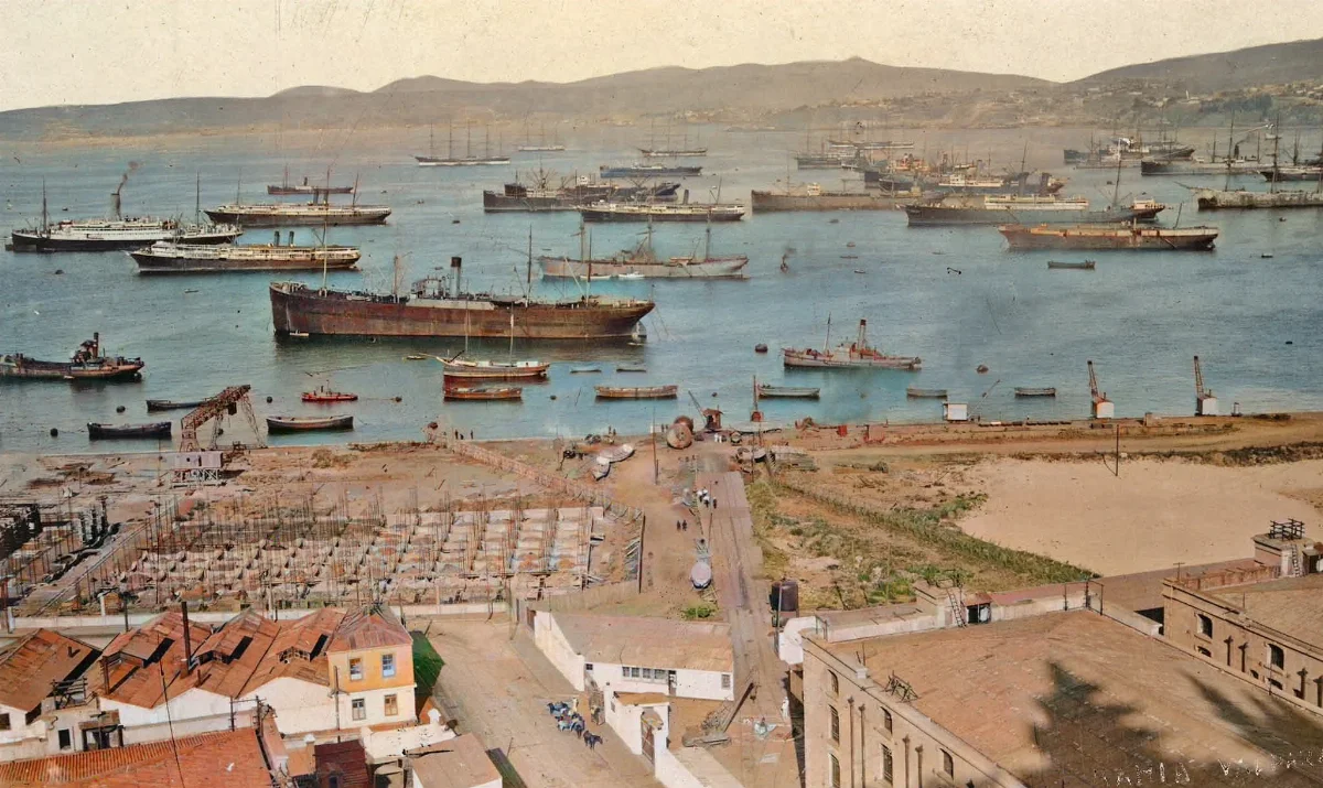 Bahía de Valparaíso en 1919 — Bahía de Valparaíso — 1919 | Chile de Ayer