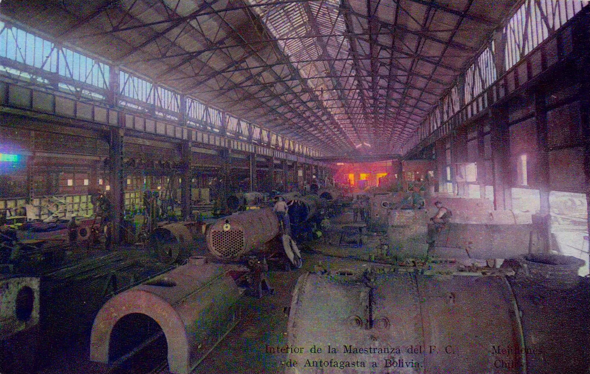 Maestranza de Ferrocarriles en Mejillones, ca. 1920 — 1920 | Chile de Ayer