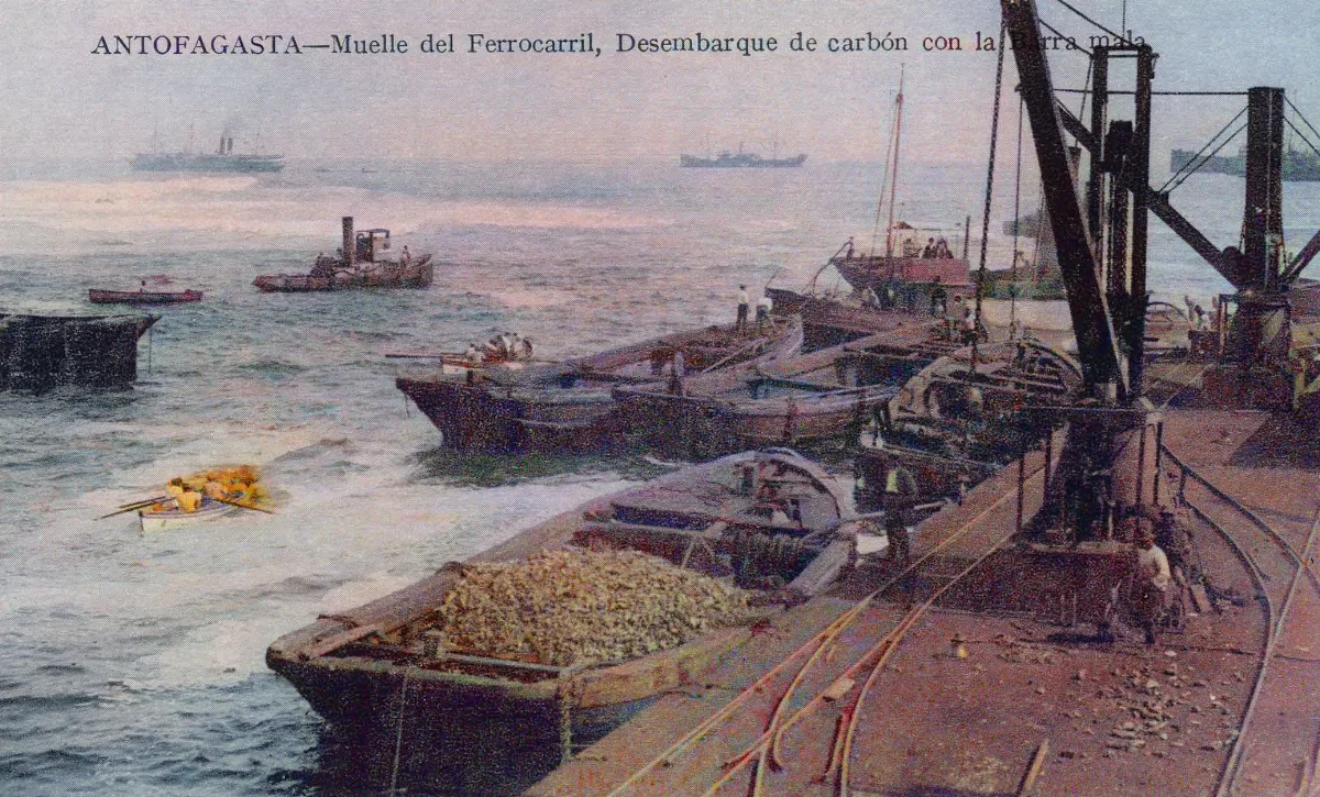 Muelle de Antofagasta ca. 1910 — 1910 | Chile de Ayer
