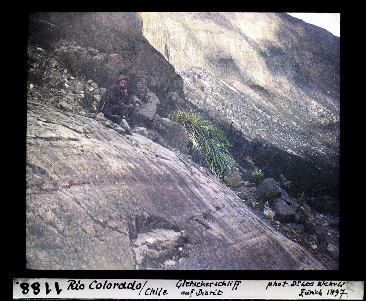 Glaciar Gletscherschliff, Río Colorado, Chile — aprox. 1897–1940 | Chile de Ayer
