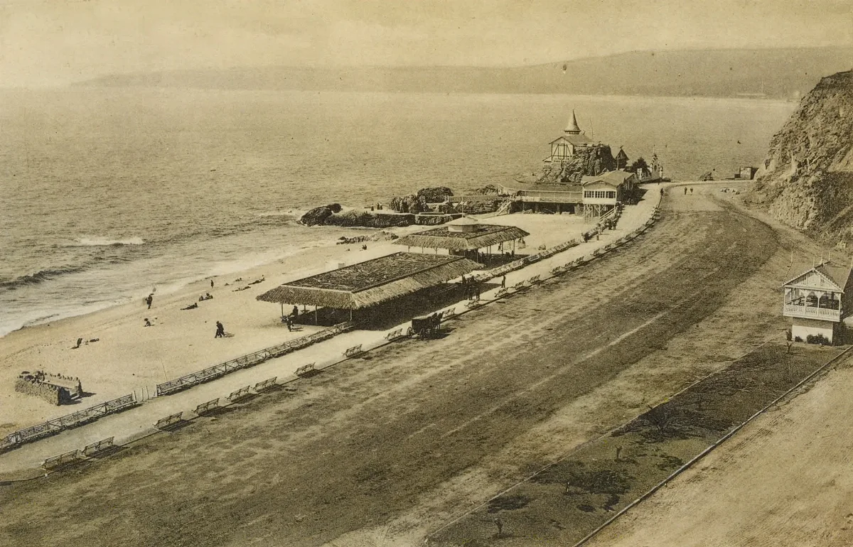 Playa Miramar en 1913 — Playa Miramar — 1913 | Chile de Ayer