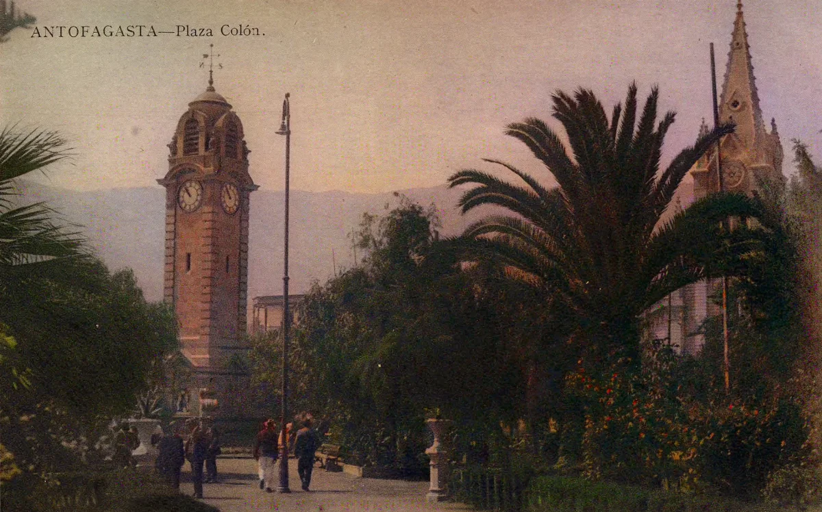 Plaza Colón de Antofagasta ca. 1920 — 1920 | Chile de Ayer