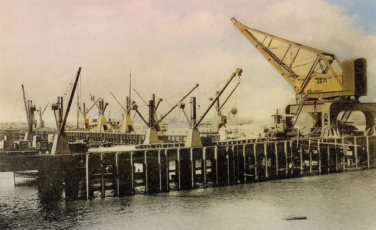 Muelle fiscal de Valparaíso ca. 1910 — 1910 | Chile de Ayer