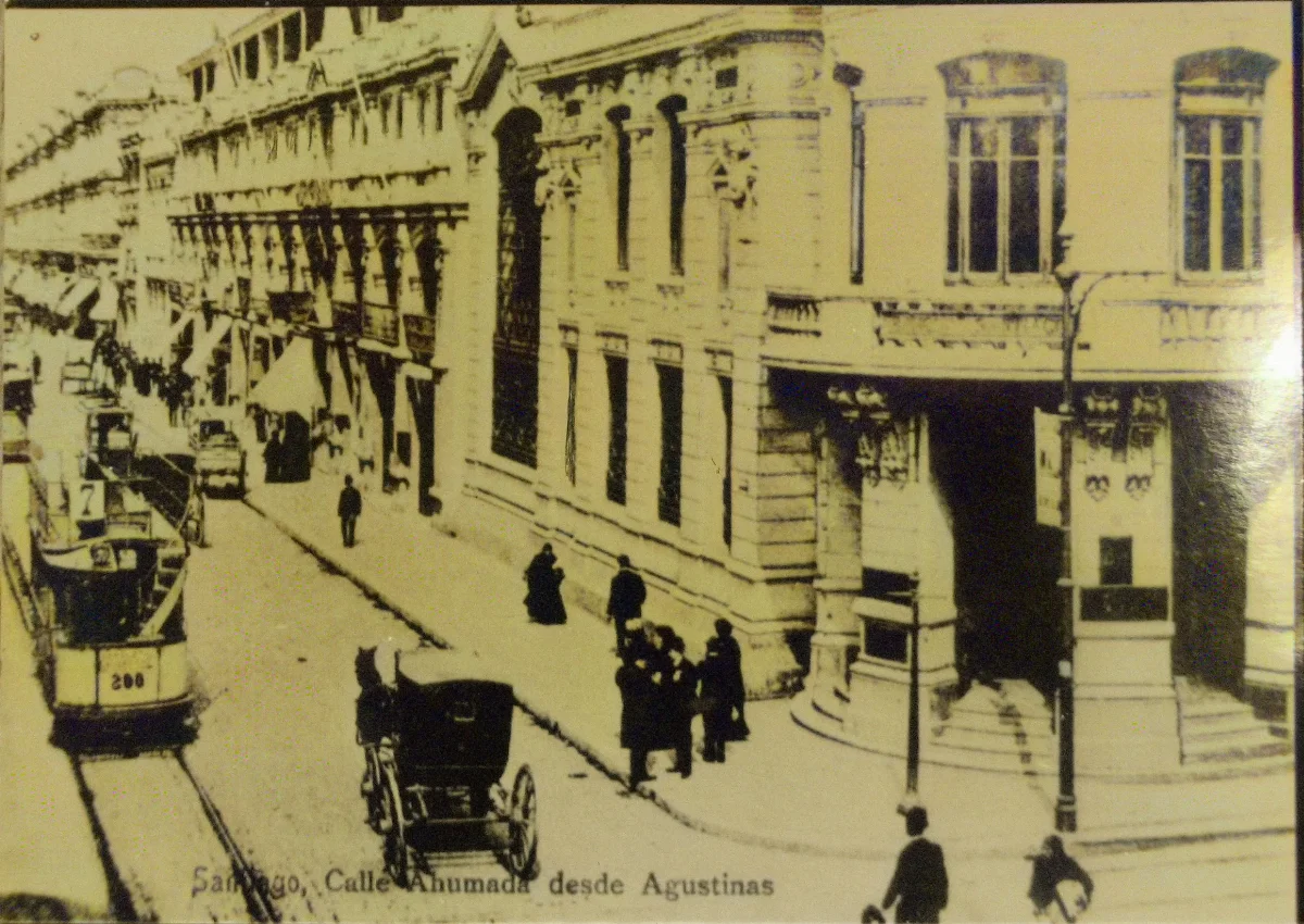 Calle Ahumada de Santiago ca. 1910 — Calle Ahumada — 1910 | Chile de Ayer