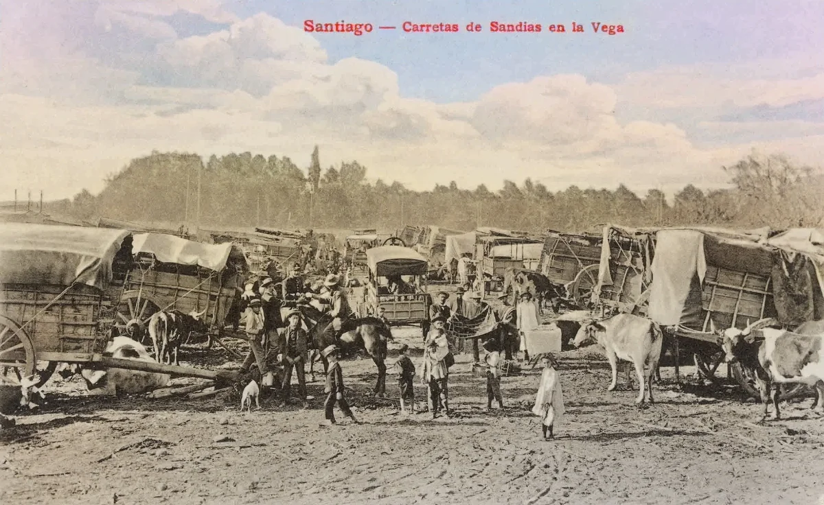 La Vega Central ca. 1880 — Plaza Bulnes — 1880 | Chile de Ayer