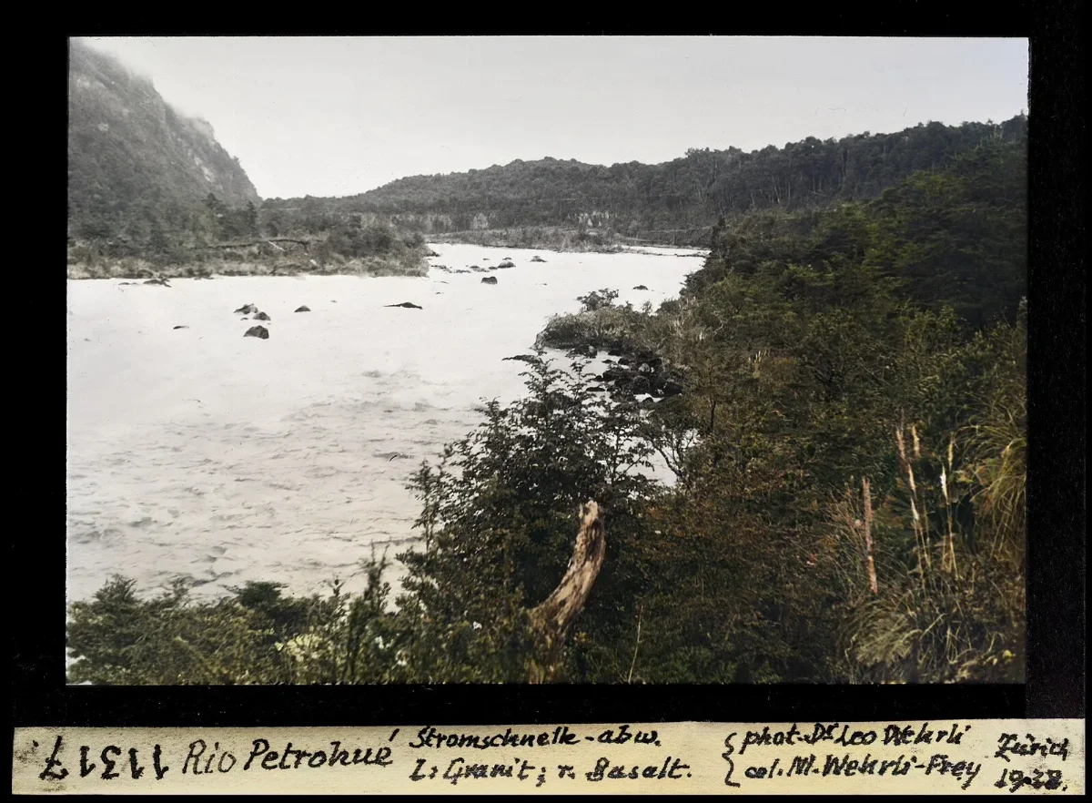 Río Petrohué, Estromschnelle — aprox. 1938–1940 | Chile de Ayer