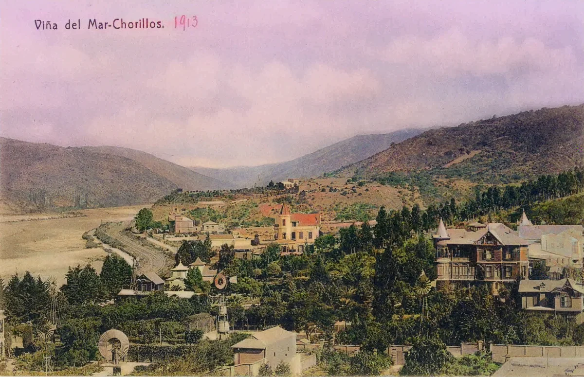 Viña del Mar, Chorrilloes en 1913 — Chorrillos — 1913 | Chile de Ayer