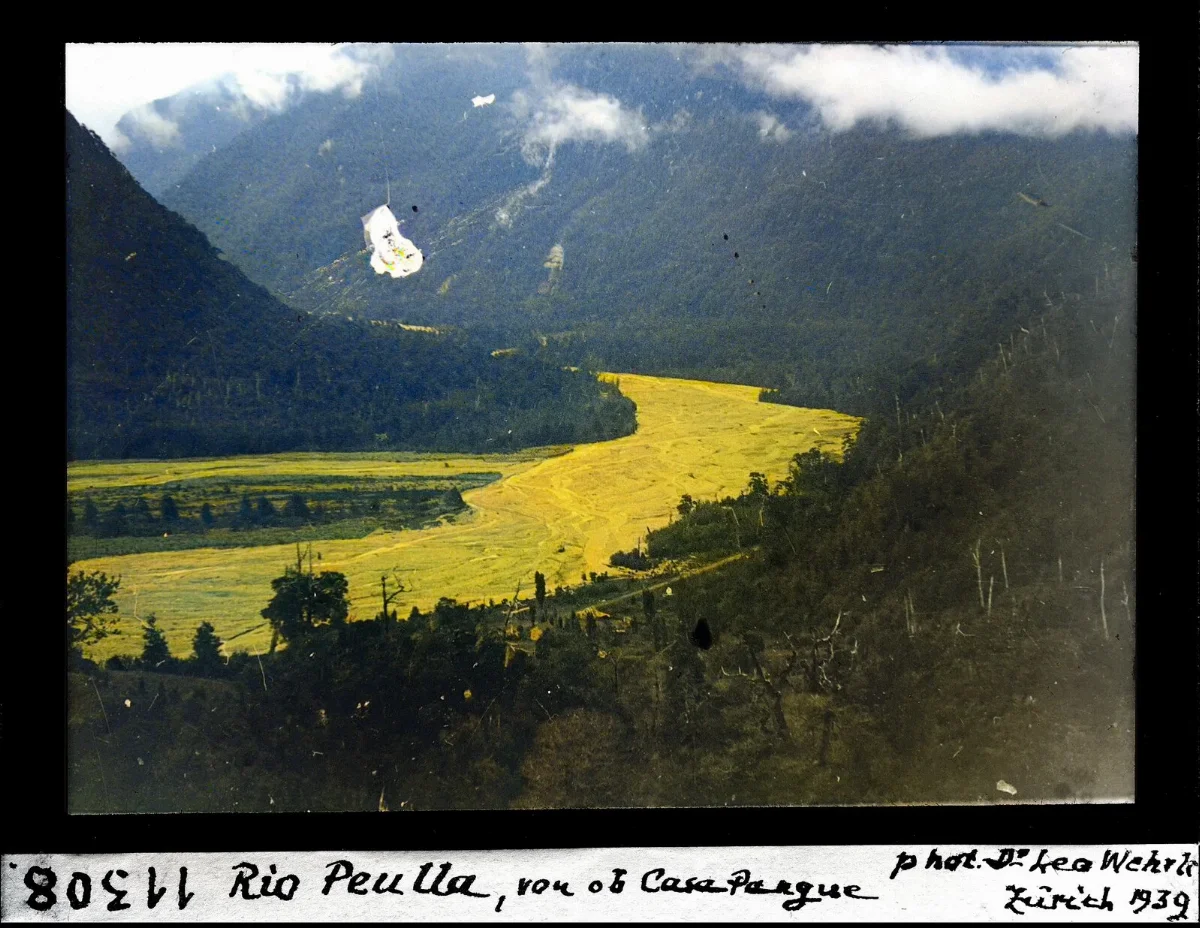 Río Peulla, desde Casa Pangue — aprox. 1939–1940 | Chile de Ayer