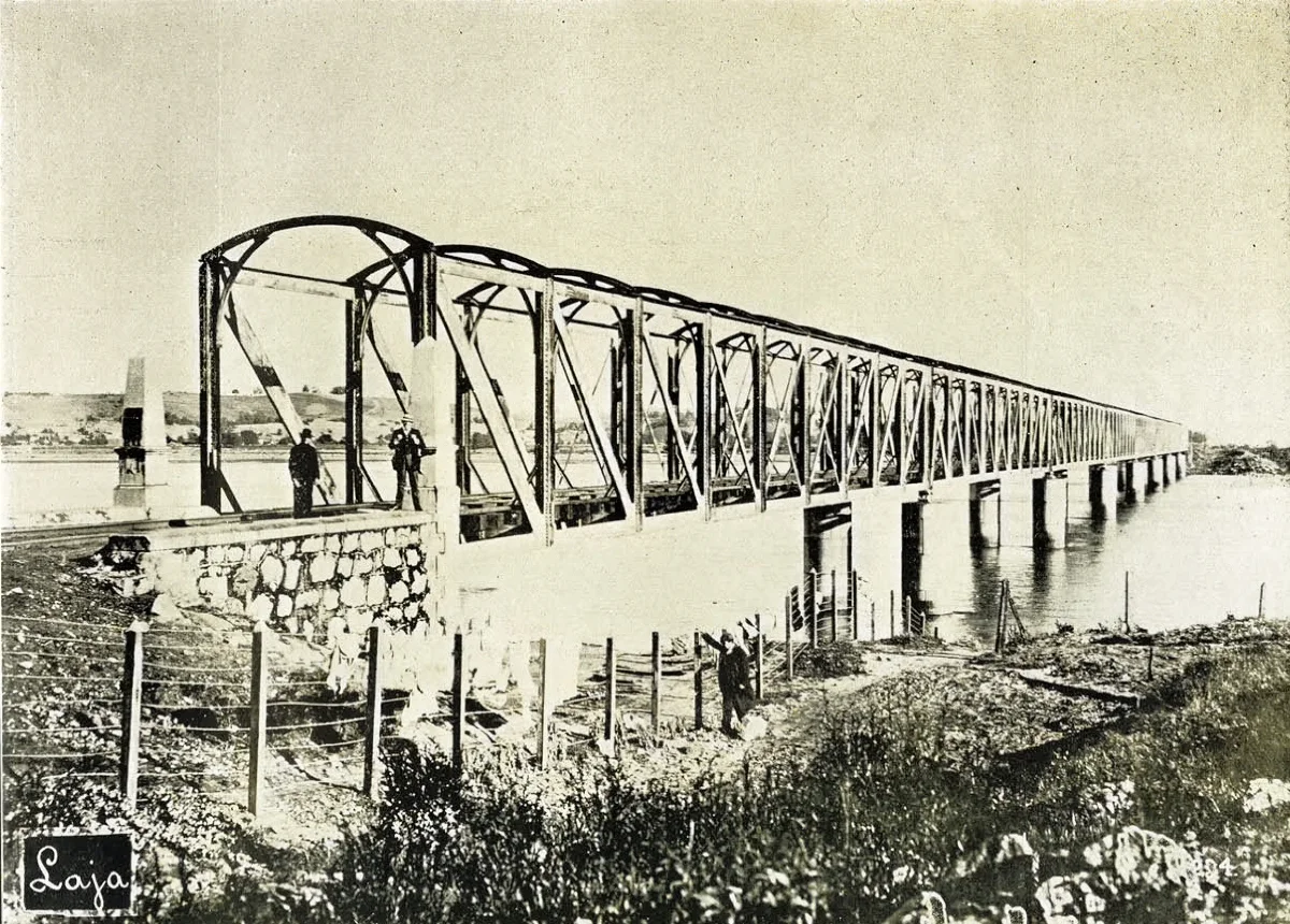 Puente La Laja 1909 — 1909 | Chile de Ayer