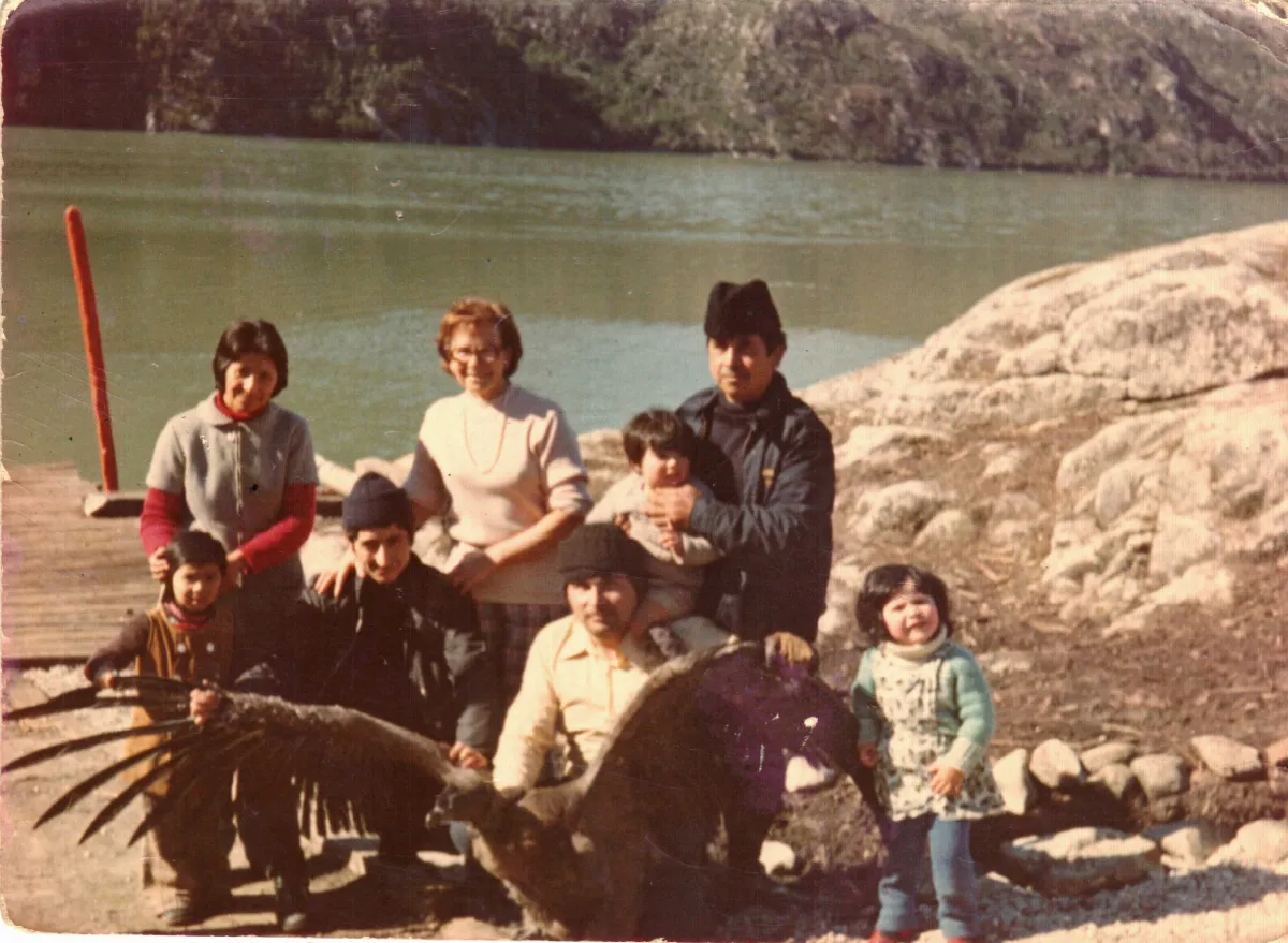 sector centro, con pichon de condor — Caleta Tortel — 1977 | Chile de Ayer