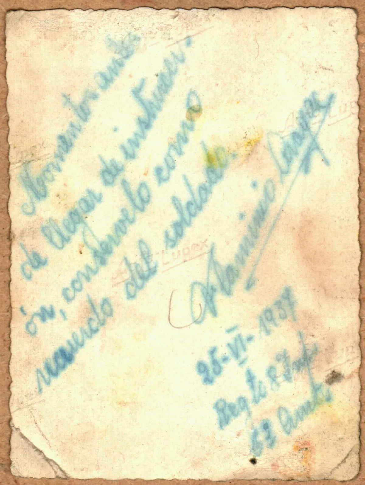 Reverso fotografia 300 — 1937 | Chile de Ayer