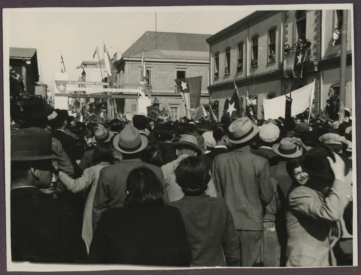 Homenaje de la comunidad por la visita del presidente a la comuna — Coquimbo — 1939 | Chile de Ayer