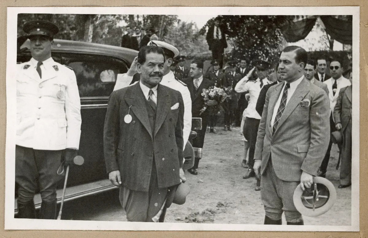 Presidente Pedro Aguirre Cerda en acto de conmemoración del Día de la Raza — 1939 | Chile de Ayer