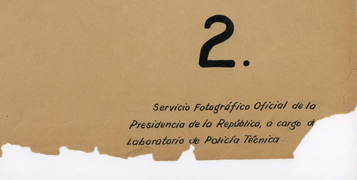 Reverso de sobre archivístico — Servicio Fotográfico Oficial de la Presidencia — aprox. 1939 | Chile de Ayer