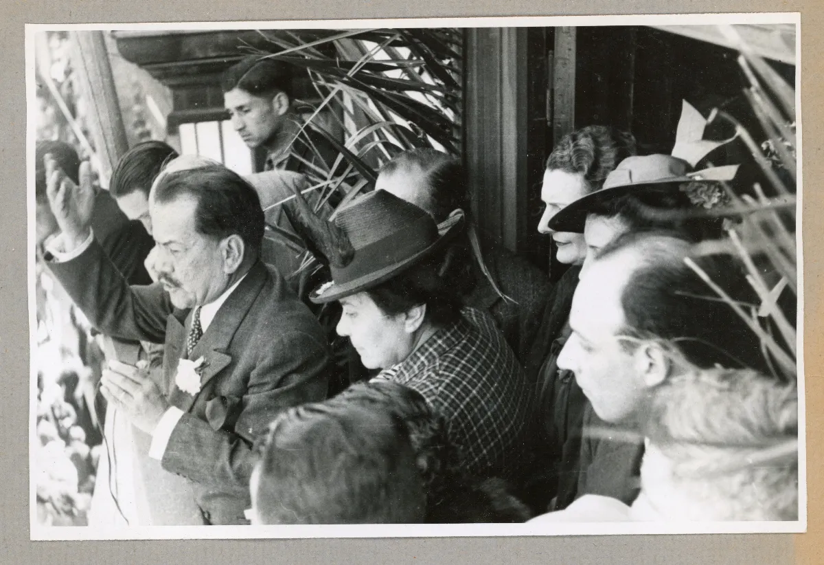 Acto oficial del Presidente durante gira presidencial a Lota — Lota — aprox. 1940 | Chile de Ayer