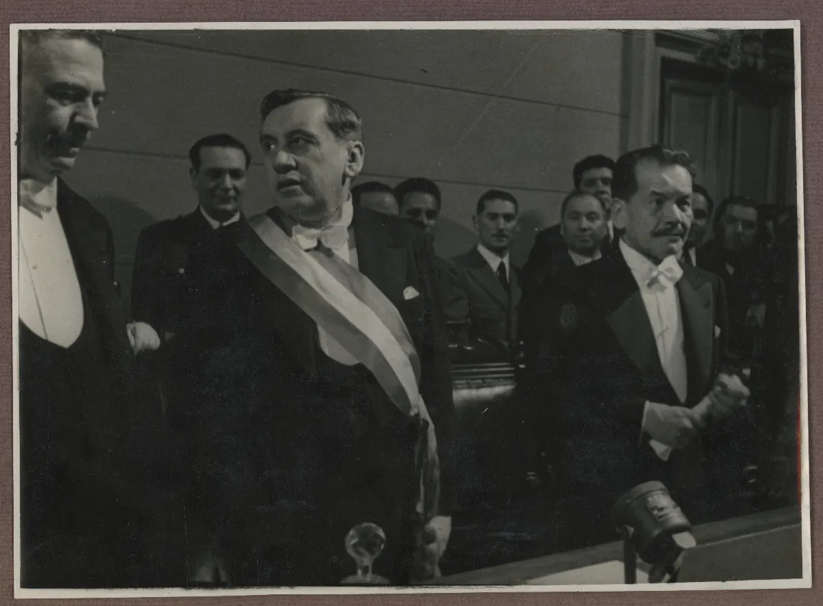 Ceremonia de cambio de mando presidencial — Santiago — 1938 | Chile de Ayer