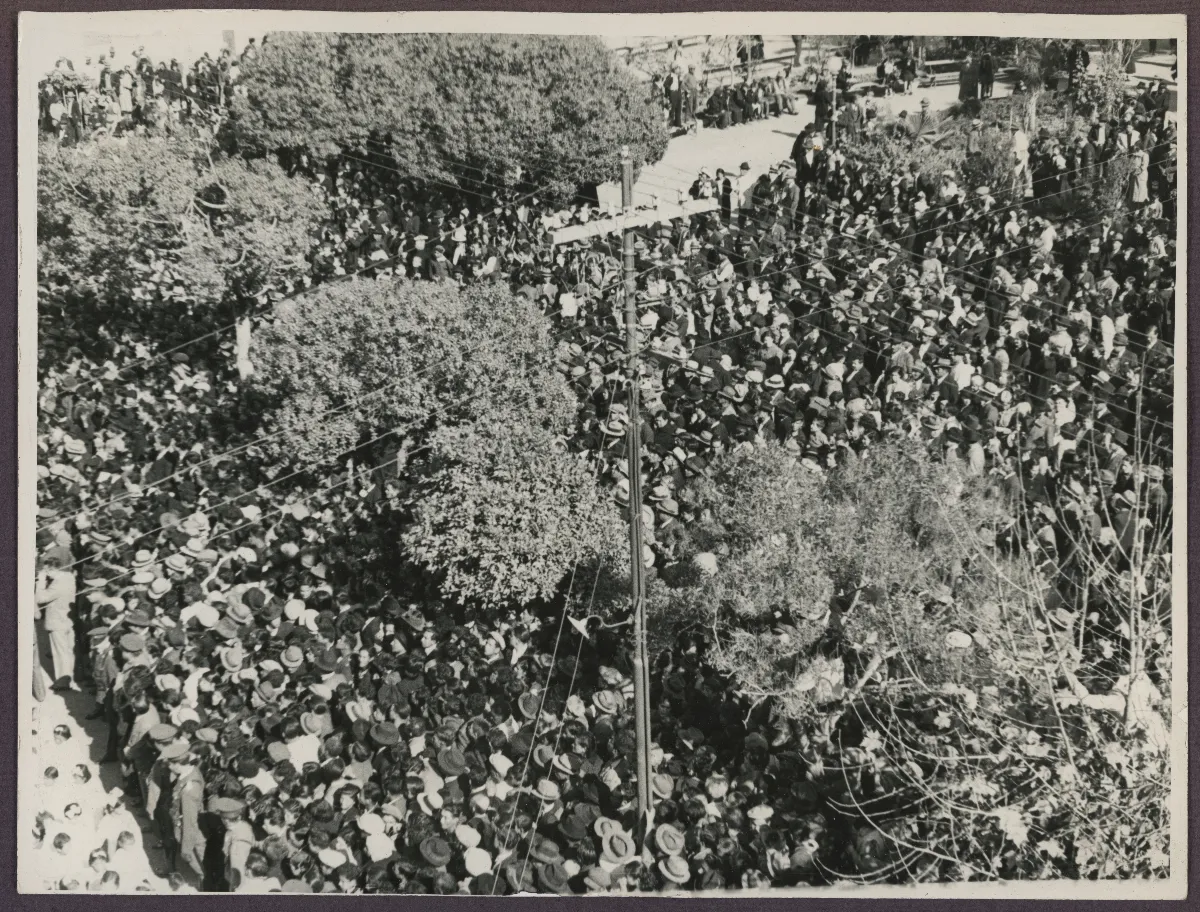 Acto público presidencial en Pitrufquén con gran concurrencia — Pitrufquén — 1939 | Chile de Ayer