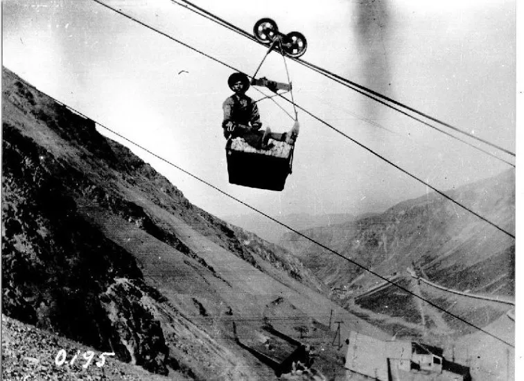 Tranvía aéreo de Sewell, 1915 — 1915 | Chile de Ayer
