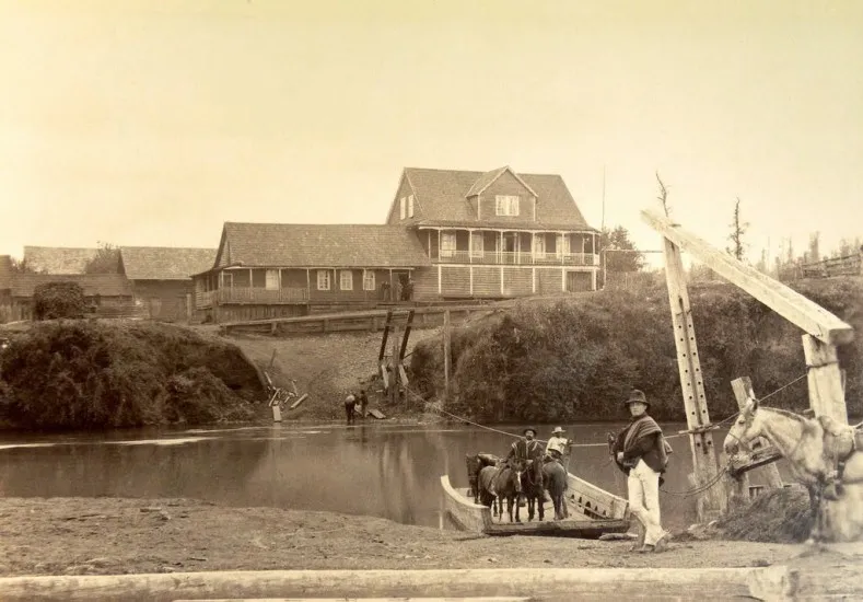 Balseo en Cancura, Osorno, 1893. — 1893 | Chile de Ayer