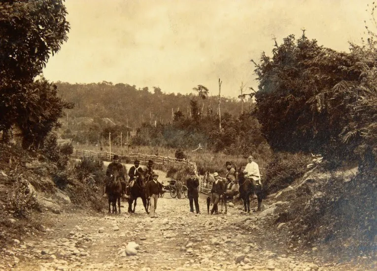 Camino entre Puerto Montt y Puerto Varas, 1893. — 1893 | Chile de Ayer