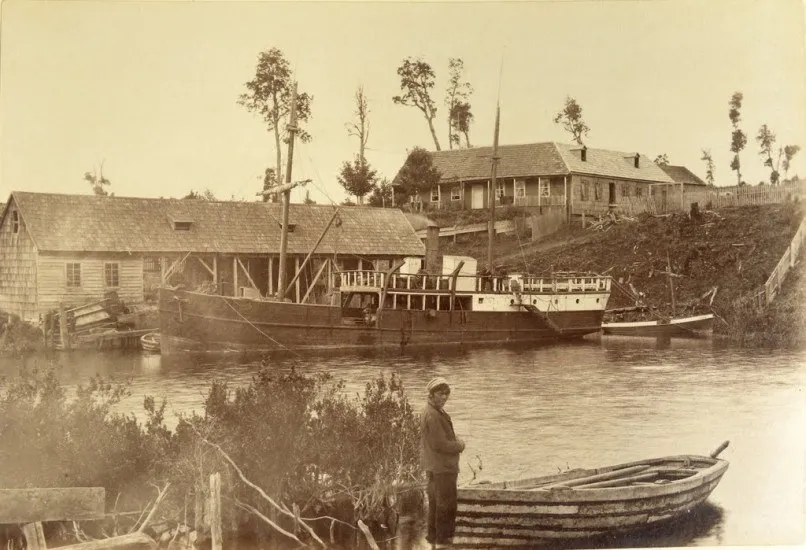 Vapor  Clara en Puerto Octay, 1893. — 1893 | Chile de Ayer