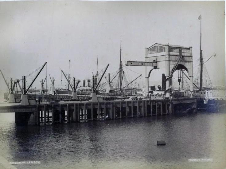 Muelle Fiscal de Valparaíso en 1888 — 1888 | Chile de Ayer