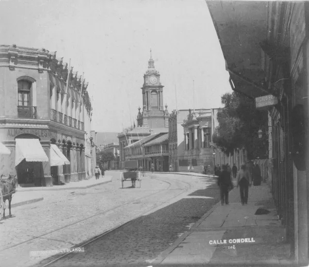 Calle Condell de Valparaíso en 1888 — 1888 | Chile de Ayer
