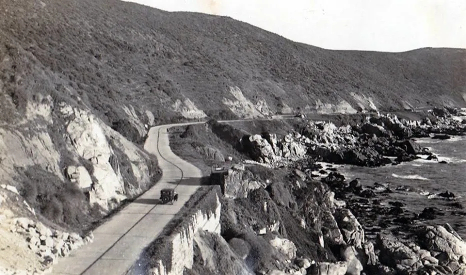 Camino entre Viña del Mar y Concón en los años ’20s — 1920 | Chile de Ayer
