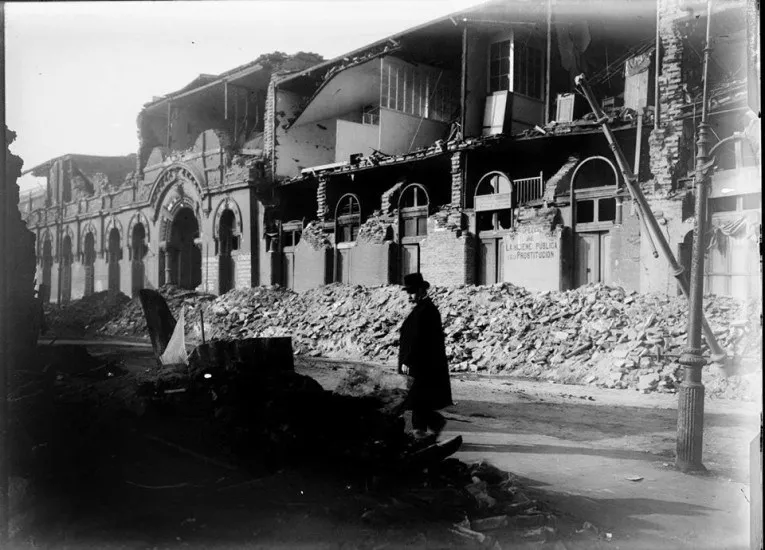 Daños post terremoto de Valparaíso de 1906 — 1906 | Chile de Ayer