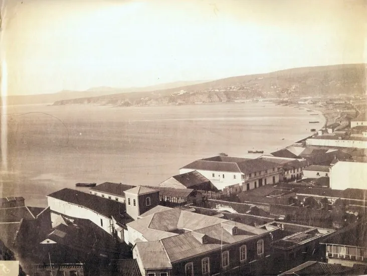 La ciudad de Valparaíso en el año 1864 — 1864 | Chile de Ayer