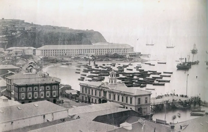 El Puerto de Valparaíso en el año 1864 — 1864 | Chile de Ayer