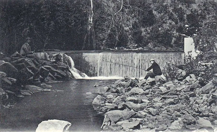 Cascada del Parque de Lota en el año 1910 — 1910 | Chile de Ayer