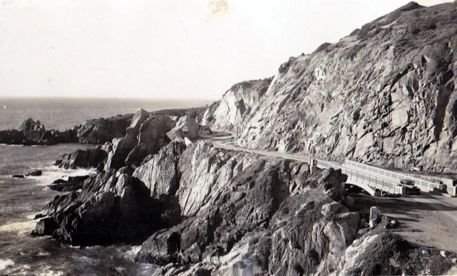 Camino costero Viña a Concón en los años 20s — Camino Costero Viña-Concón — 1920 | Chile de Ayer