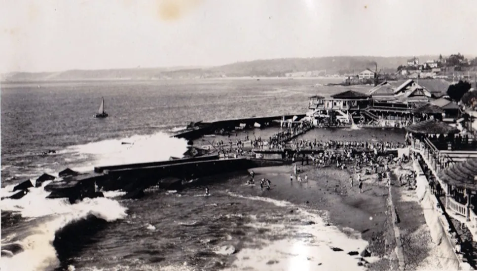 Balneario El Recreo de Viña del Mar en 1920 — Balneario Recreo — 1920 | Chile de Ayer