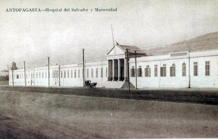 Hospital del Salvador y Maternidad de Antofagasta en 1873 — 1873 | Chile de Ayer