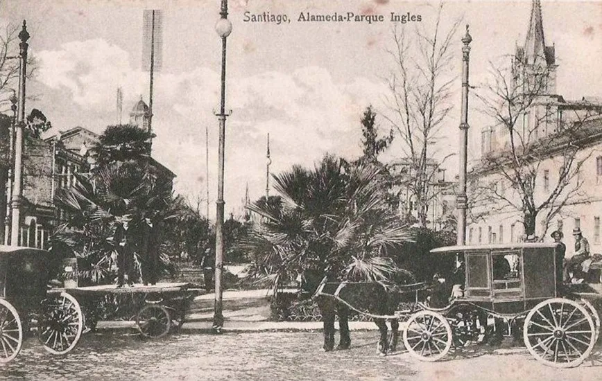 Parque Inglés de la Alameda en 1900s. — 1900 | Chile de Ayer