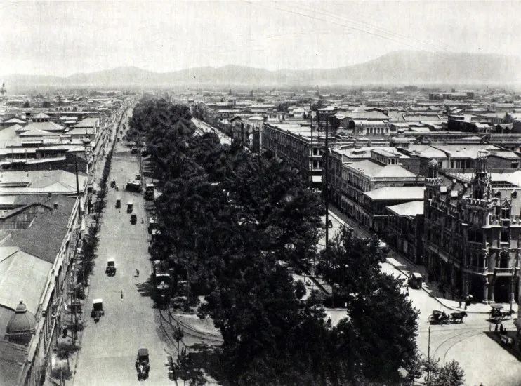 Alameda de las Delicias a principios de Siglo XX. — 1900 | Chile de Ayer