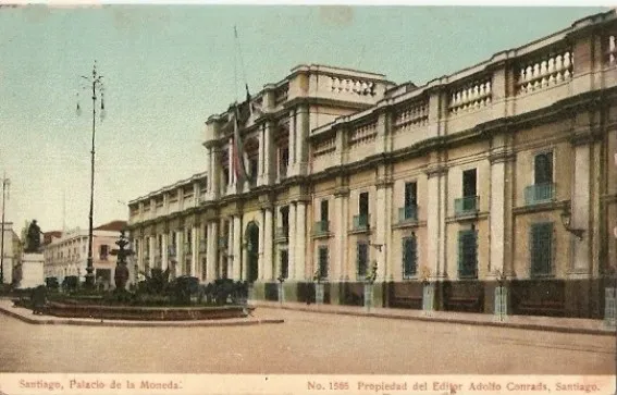 La moneda hacia 1900 — 1900 | Chile de Ayer