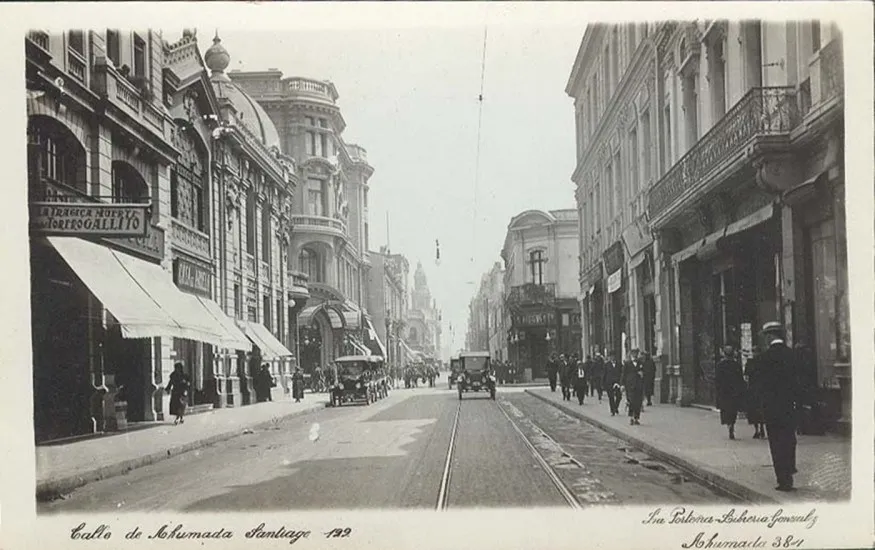 Calle de Ahumada en 1918. — 1918 | Chile de Ayer