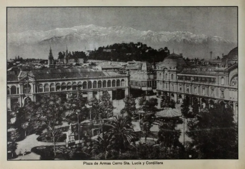 Plaza de Armas y Cerro Sta Lucia 1915 — 1915 | Chile de Ayer