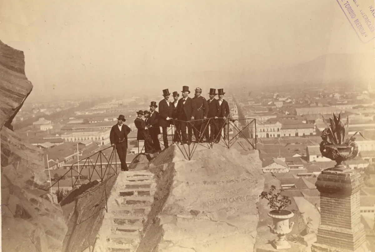 Inauguración Cerro Santa Lucía año 1874 — Cerro Santa Lucía — 1874 | Chile de Ayer