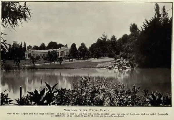 Casona y parque del Llano de Pirque, Viña Concha y Toro en 1912 — Viña Concha y Toro — 1912 | Chile de Ayer
