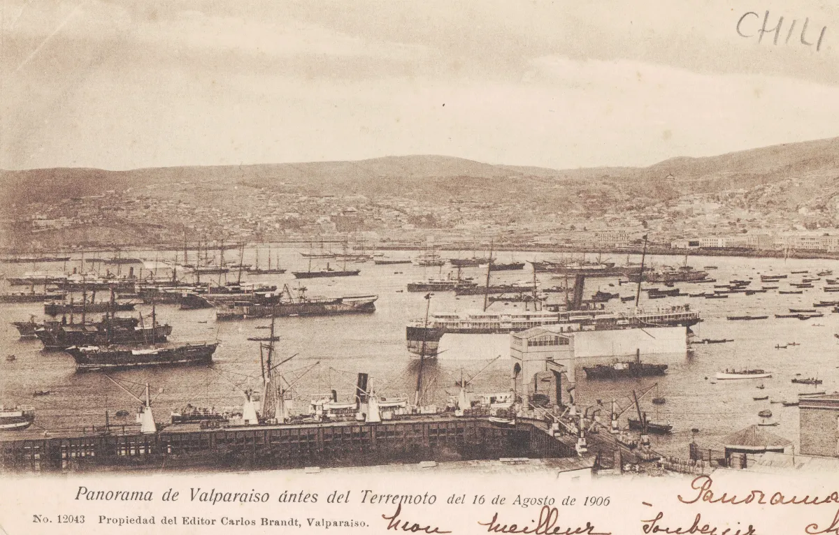 Valparaíso antes del terremoto, 1906 — Puerto de Valparaíso — 1906 | Chile de Ayer