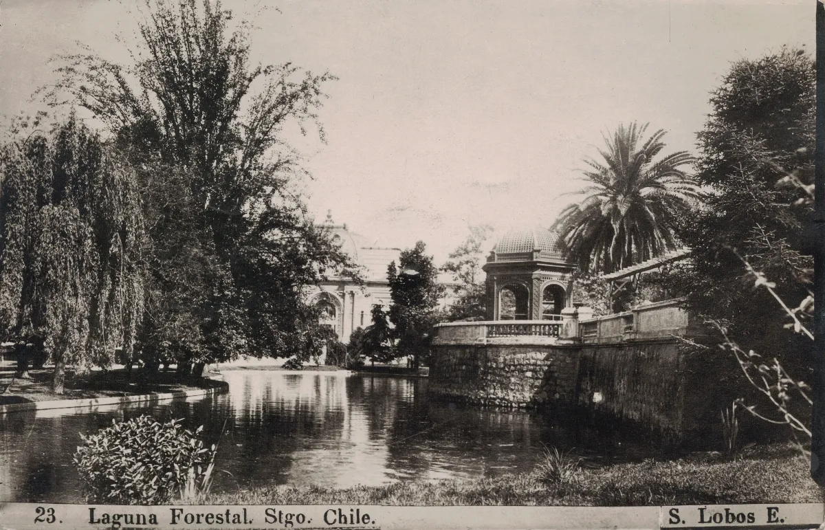 Laguna Parque Forestal, 1918 — Laguna del Parque Forestal — 1918 | Chile de Ayer